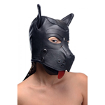 Strict Leather Puppy Play Masker Met Oren En Tong