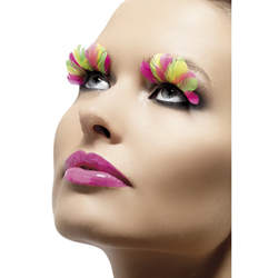Eyelashes Multi-Coloured Neon Feather Contains Glue