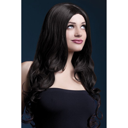 Fever Rhianne Wig 26inch/66cm Brown Long Soft Curl with Centre Parting