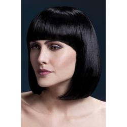 Fever Elise Wig 13inch/33cm Black Sleek Bob with Fringe