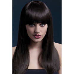 Fever Alexia Wig 19inch/48cm Brown Long Blunt Cut with Fringe