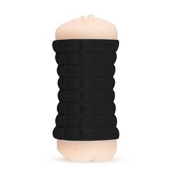 Masturbator mit Silikongehäuse mit Griff - schwarz