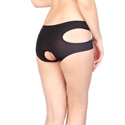 Vixson Crotchless Panties With Openings - Black