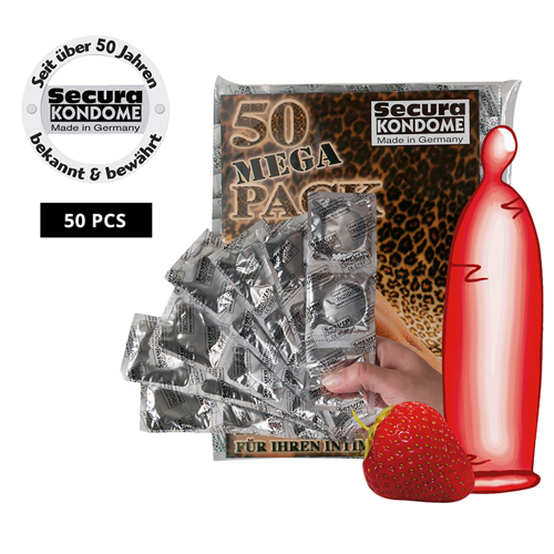 50 condooms met aardbeismaak
