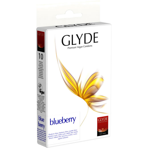 Glyde Ultra - Bosbes - 10 blauwe Condooms