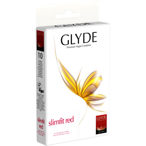 Glyde Ultra Slimfit rood - 10 condooms