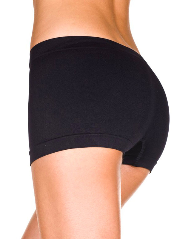 Zwarte naadloze boyshort