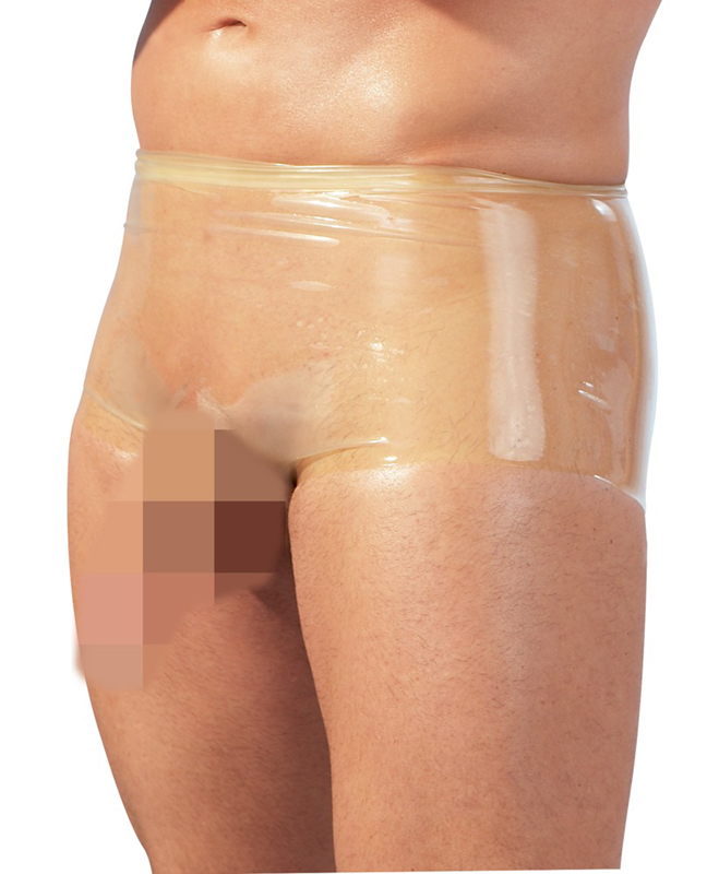 Latex Boxer Met Penissleeve - Transparant