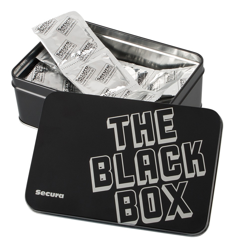 The Black Box - 50 Genopte Condooms