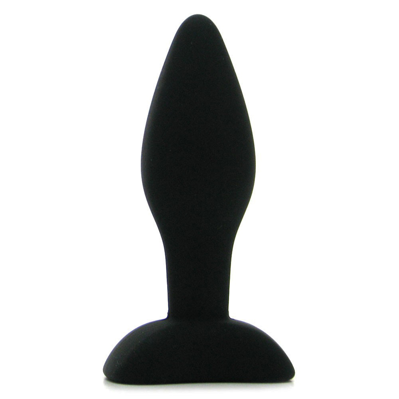 Zwarte mini siliconen buttplug