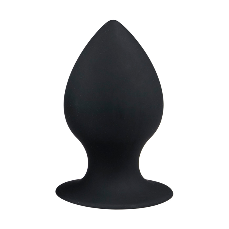 Zwarte medium siliconen buttplug