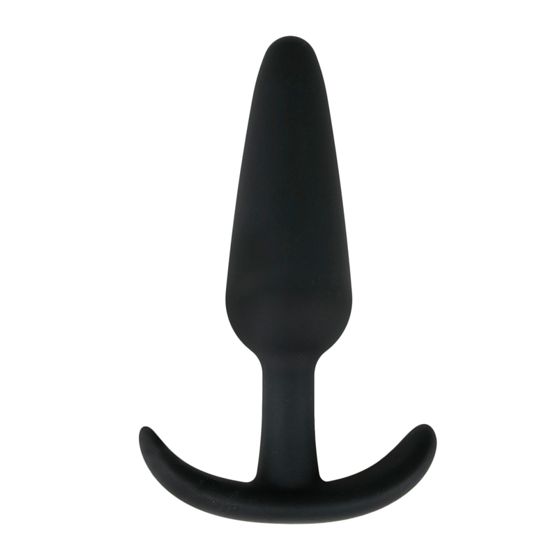 Zwarte grote buttplug met handvat