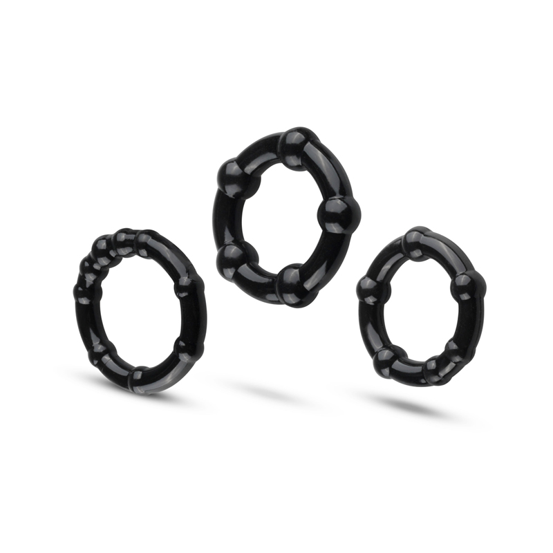 Cockring Set Super Stretch - Zwart