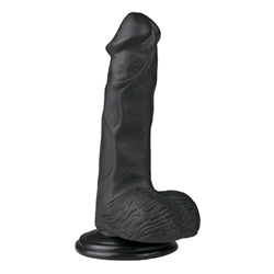 EasyToys – Realistischer Dildo in Schwarz mit Saugnapf 17 cm