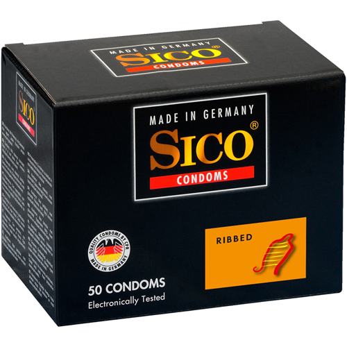 Sico Ribbed Condooms - 50 Stuks